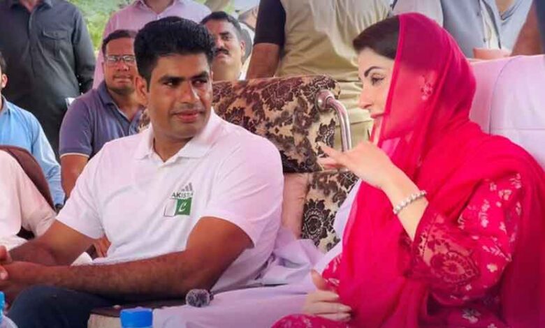 maryam nawaz at arshad nadeem house